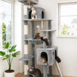 F70 Pro Heavy Duty Cat Tree(Light Gray,70-inch)