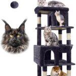 S72 Heavy Duty Cat Tree(Dark Gray,72-inch)