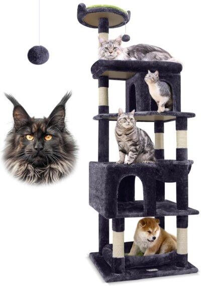 S72 Heavy Duty Cat Tree(Dark Gray,72-inch)
