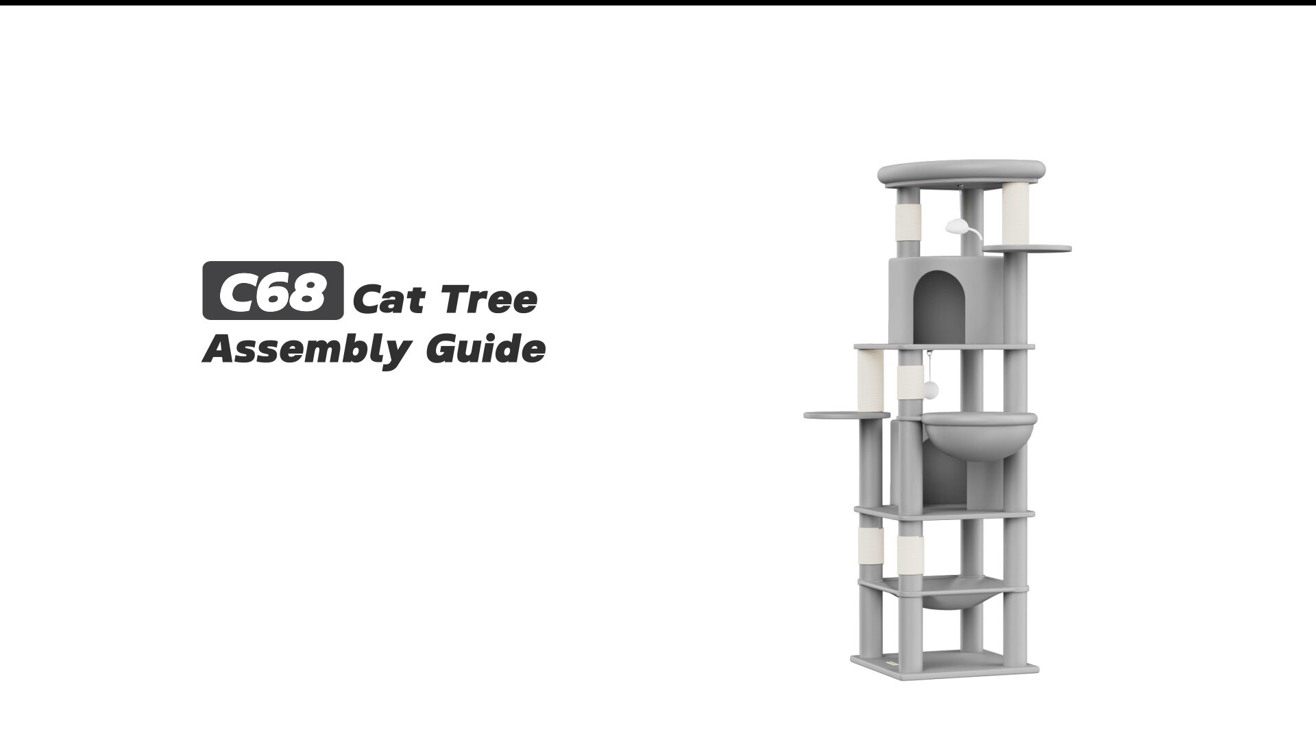 Globlazer C68 Cat Tree Assembly Guide