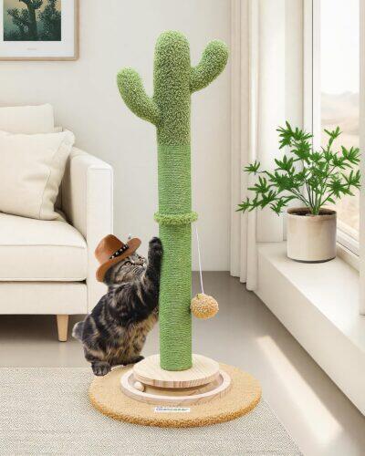 SC30 Tall Scratching Post for Cats(Green,30-inch)
