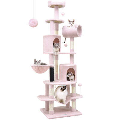 C81 Tall Cat Tower(Pink,81-inch)
