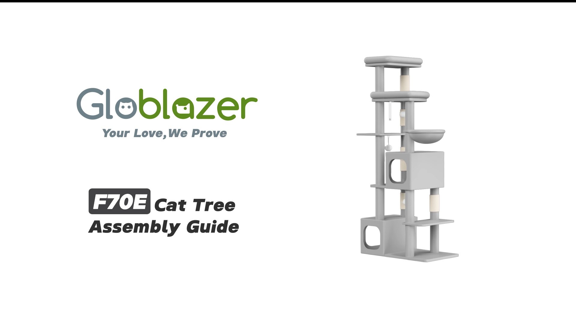 Globlazer F70E Cat Tree Assembly Guide
