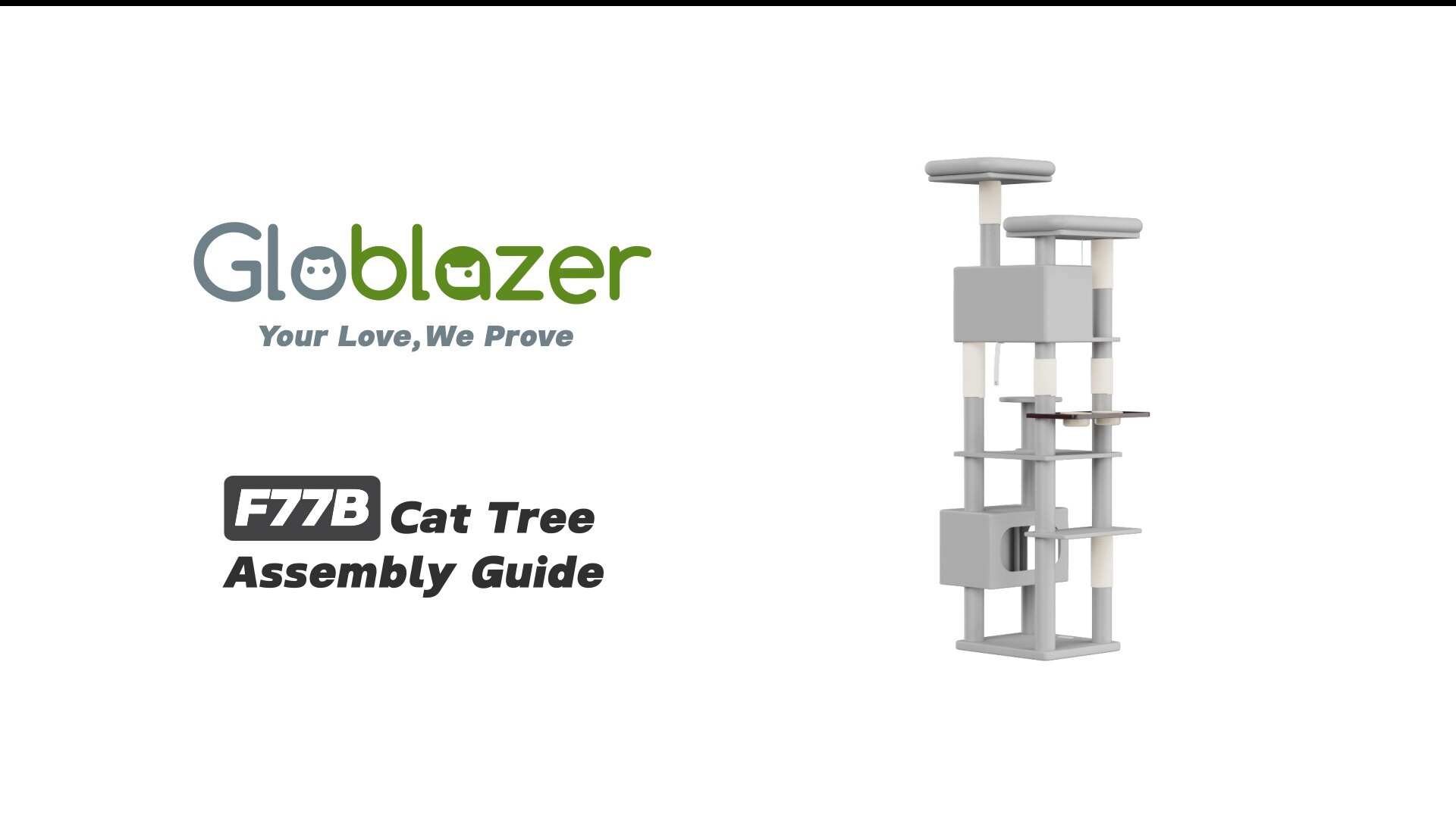 Globlazer F77B Cat Tree Assembly Guide