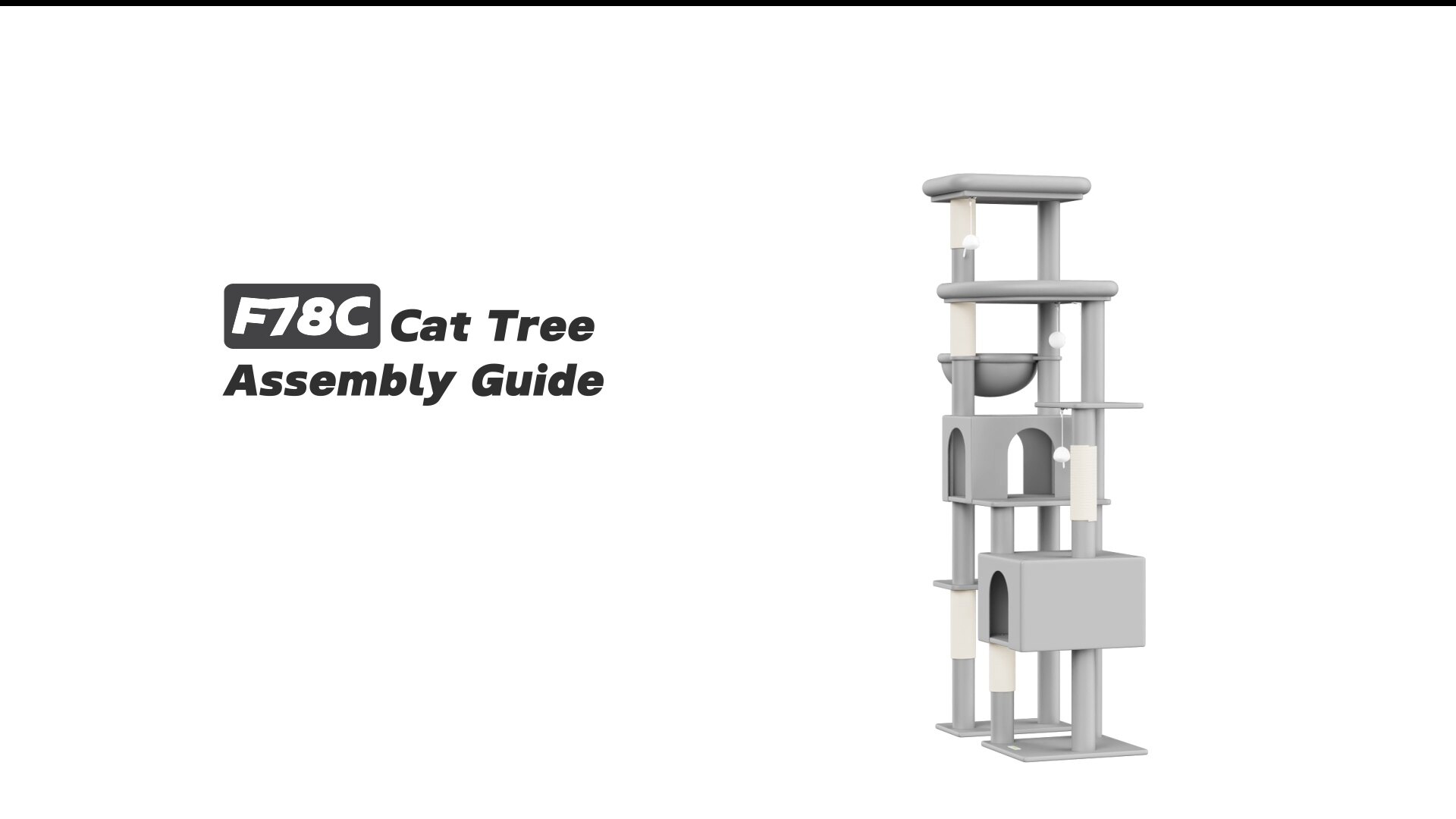 Globlazer F78C Cat Tree Assembly Guide