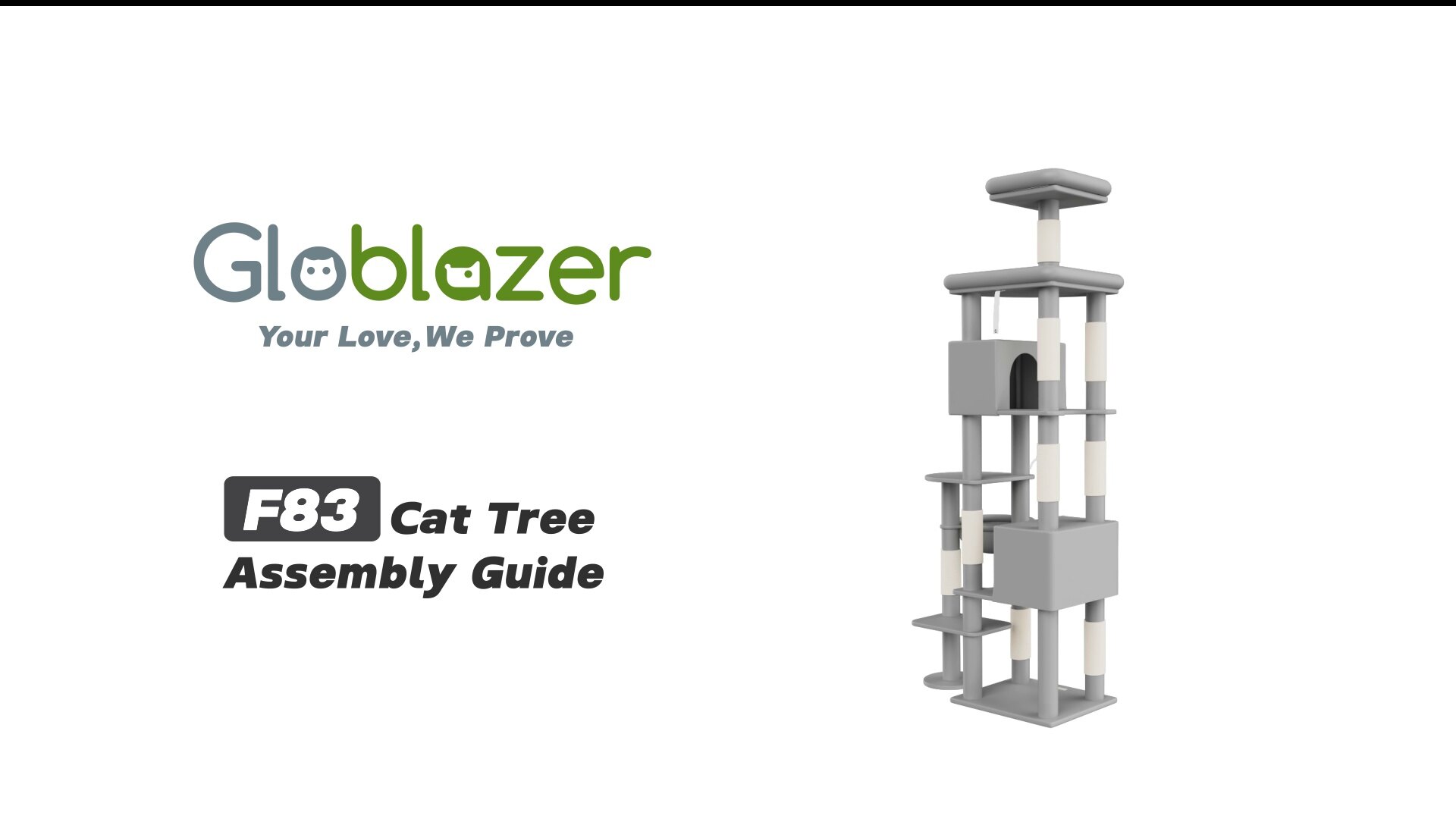 Globlazer F83 Cat Tree Assembly Guide