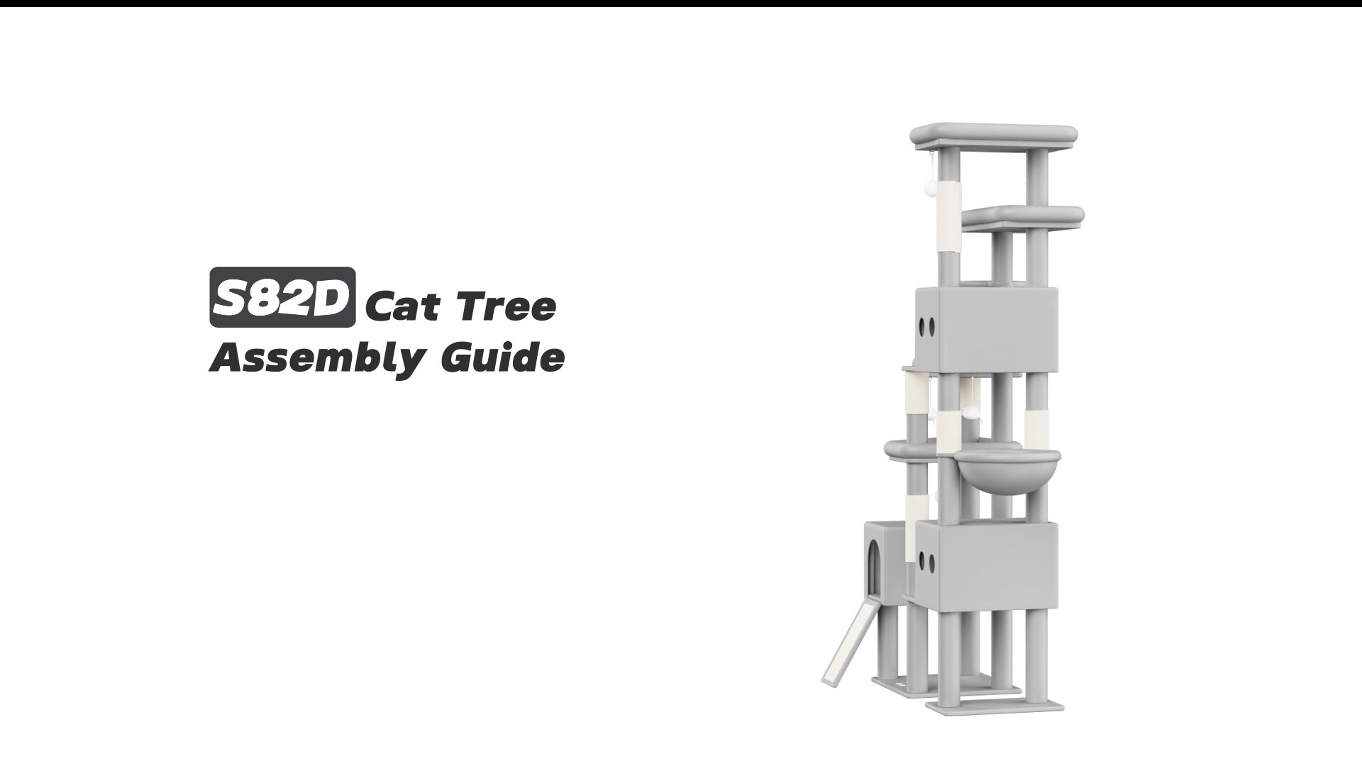 Globlazer S82D Cat Tree Assembly Guide
