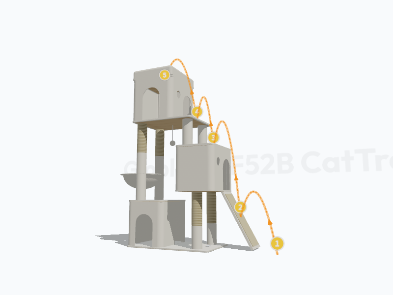 52-inch Cat Condos 3D Model