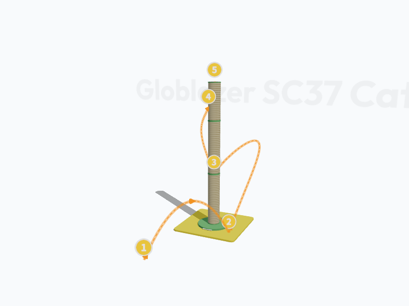 37-inch Scratching Post 3D Model