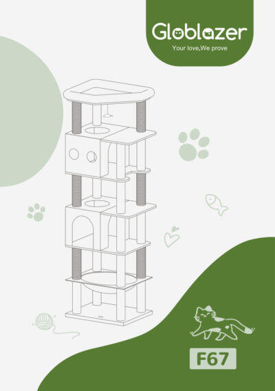 Globlazer F67 Cat Tree Universal Assembly Manual Preview