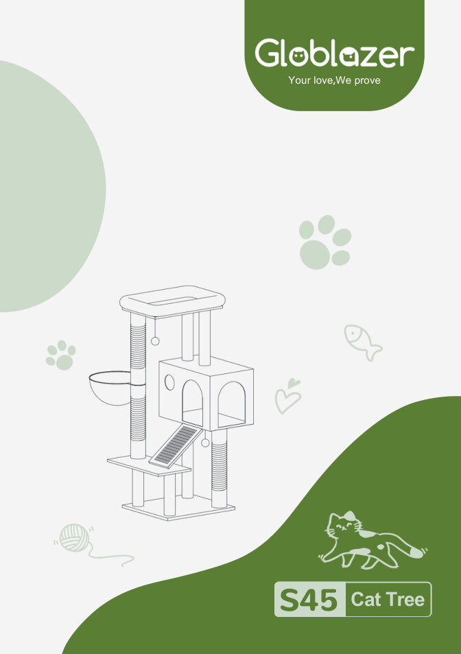 Cover of the Globlazer S45 Cat Tree Universal Assembly Manual PDF