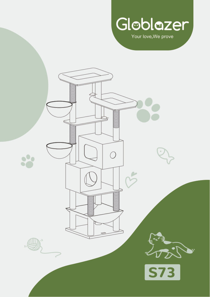 Cover of the Globlazer S73 Cat Tree Universal Assembly Manual PDF