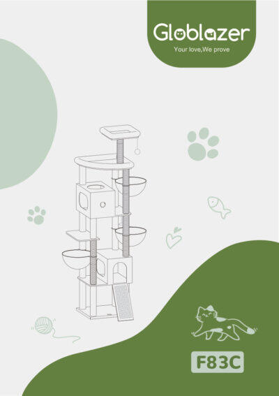 Globlazer F83C Cat Tree Universal Assembly Manual Preview