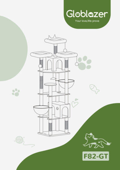 Globlazer F82-GT Cat Tree Assembly Manual Preview