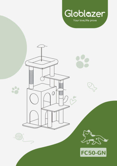Globlazer FC50-GN Cat Tree Assembly Manual Preview