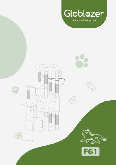 Globlazer F61-GN Cat Tree Assembly Manual Preview