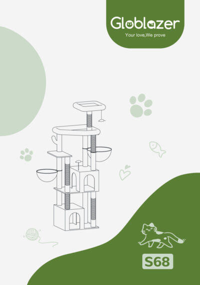 Globlazer S68-GN Cat Tree Assembly Manual Preview