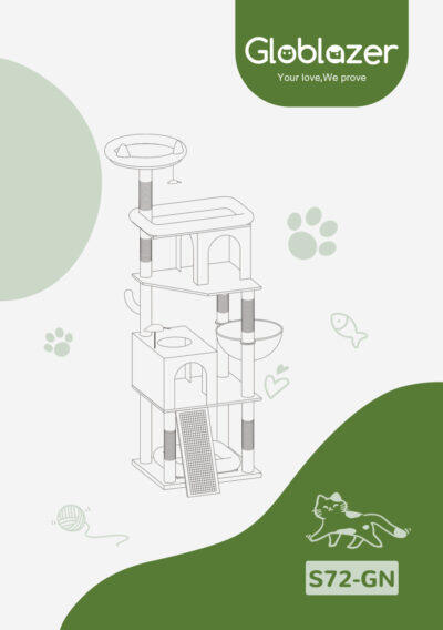 Globlazer S72-GN Cat Tree Assembly Manual Preview