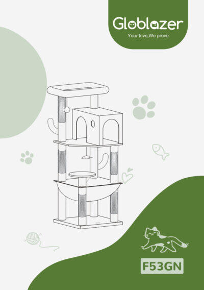 Globlazer F53-GN Cat Tree Assembly Manual Preview