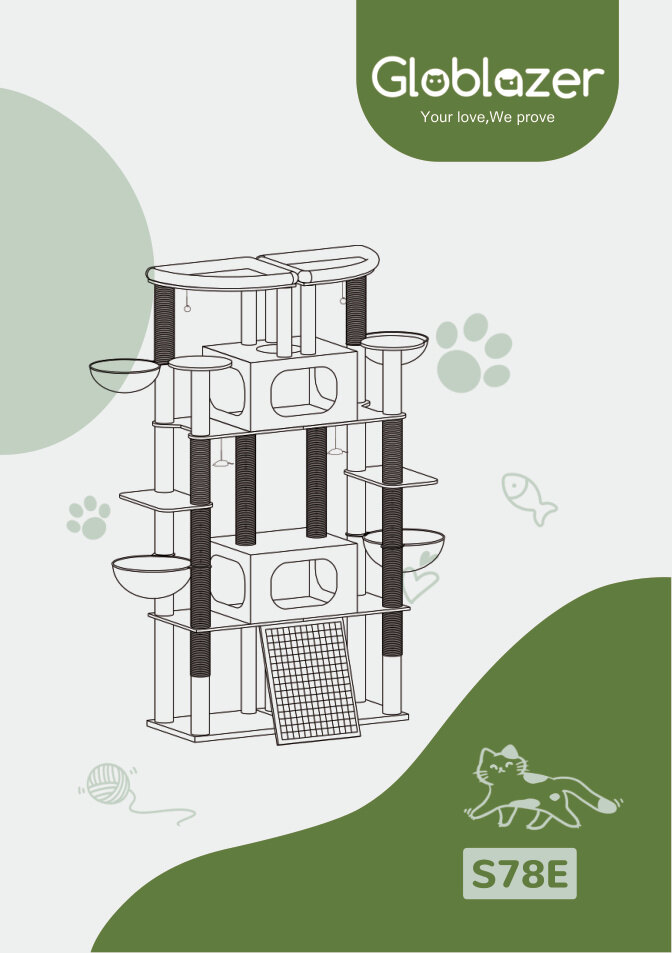 Cover of the Globlazer S78E Cat Tree Universal Assembly Manual PDF