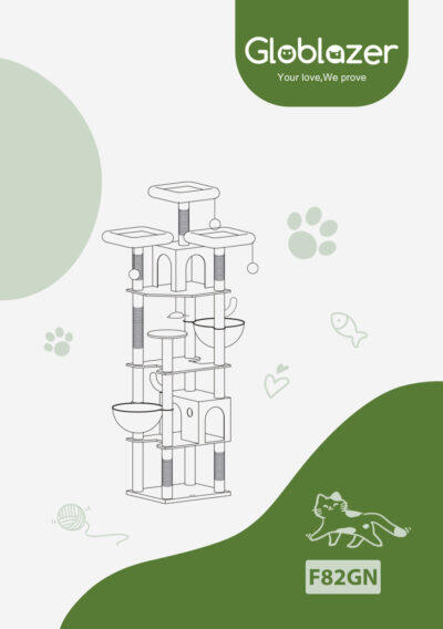 Globlazer F82-GN Cat Tree Assembly Manual Preview