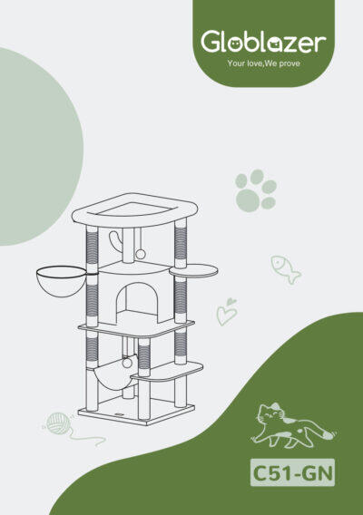 Globlazer C51 Cat Tree Universal Assembly Manual Preview