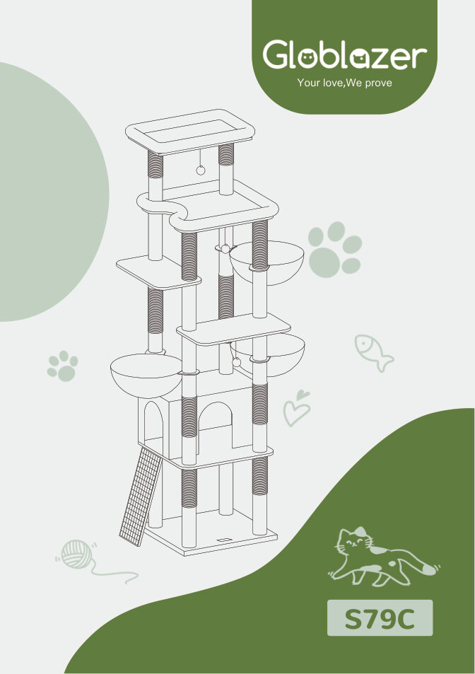 Cover of the Globlazer S79C Cat Tree Universal Assembly Manual PDF