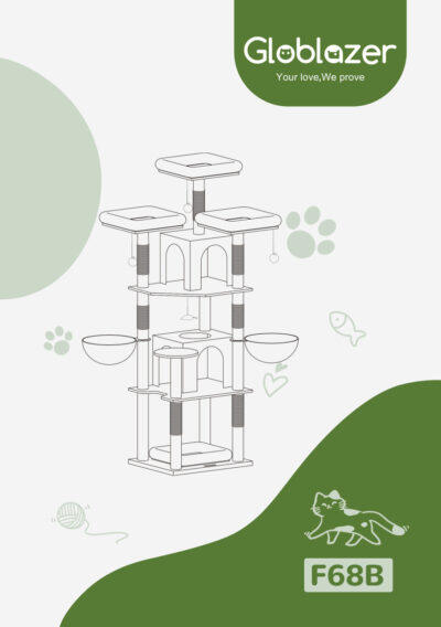 Globlazer F68B Cat Tree Universal Assembly Manual Preview