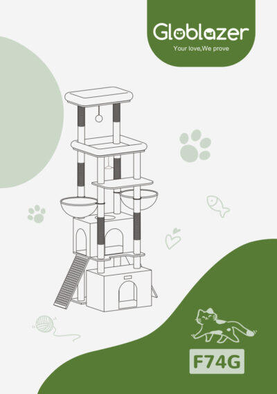 Globlazer F74G Cat Tree Universal Assembly Manual Preview