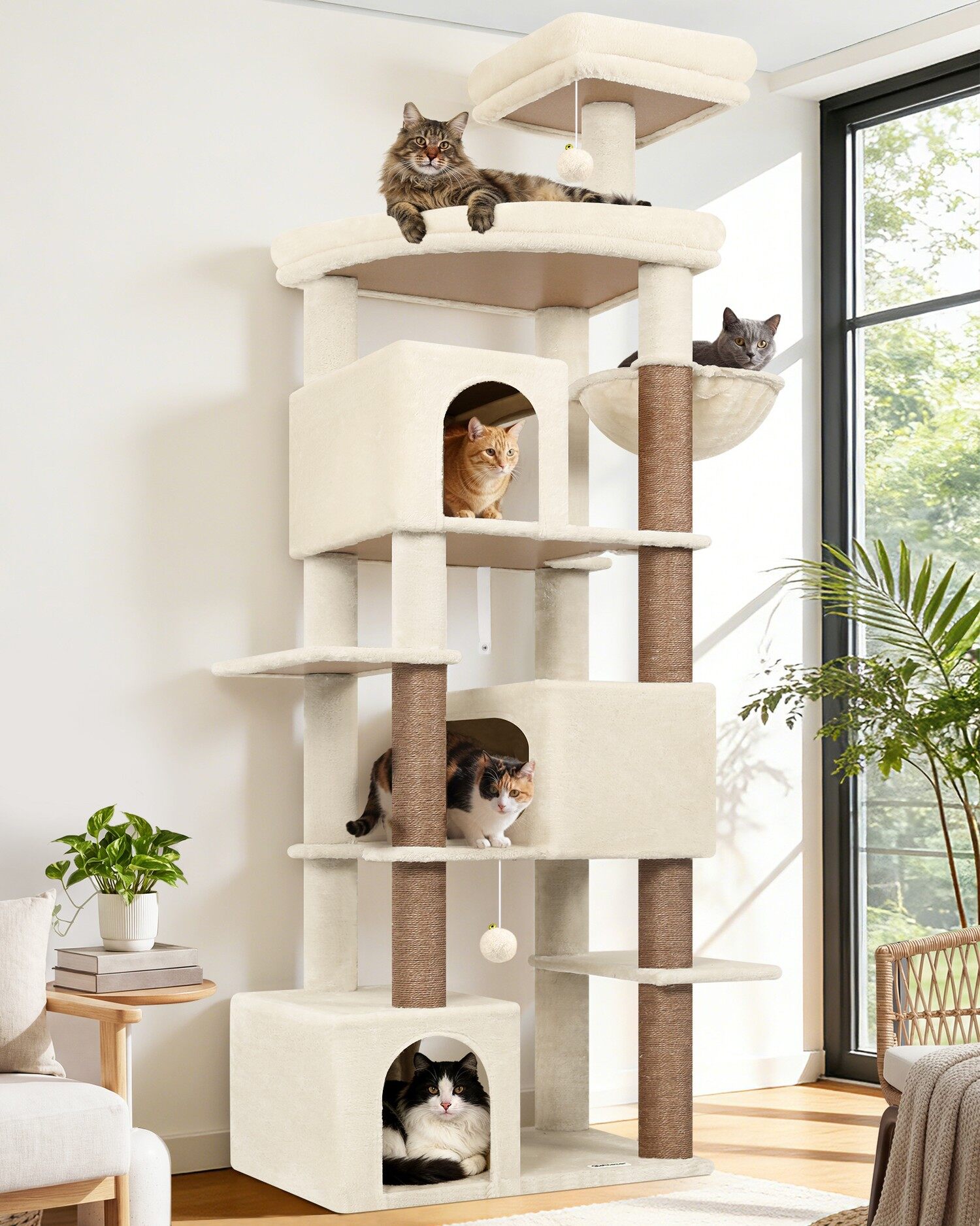 S80 Kratzbaum Xxl (Beige, ca. 200 cm)