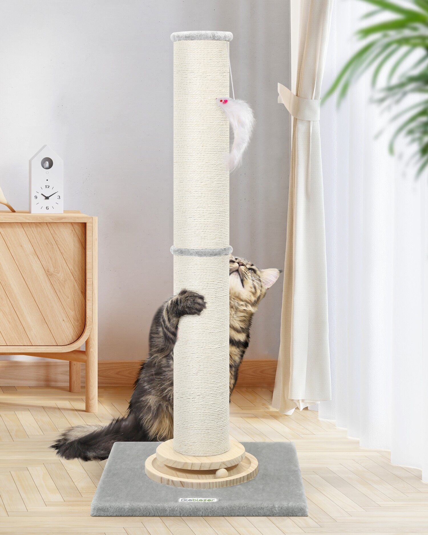 SC35 猫の爪とぎボード (ライトグレー, 約 85 cm)