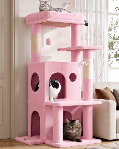 FC50 Cat Tree For Large Cats (Pink, 50-inch)