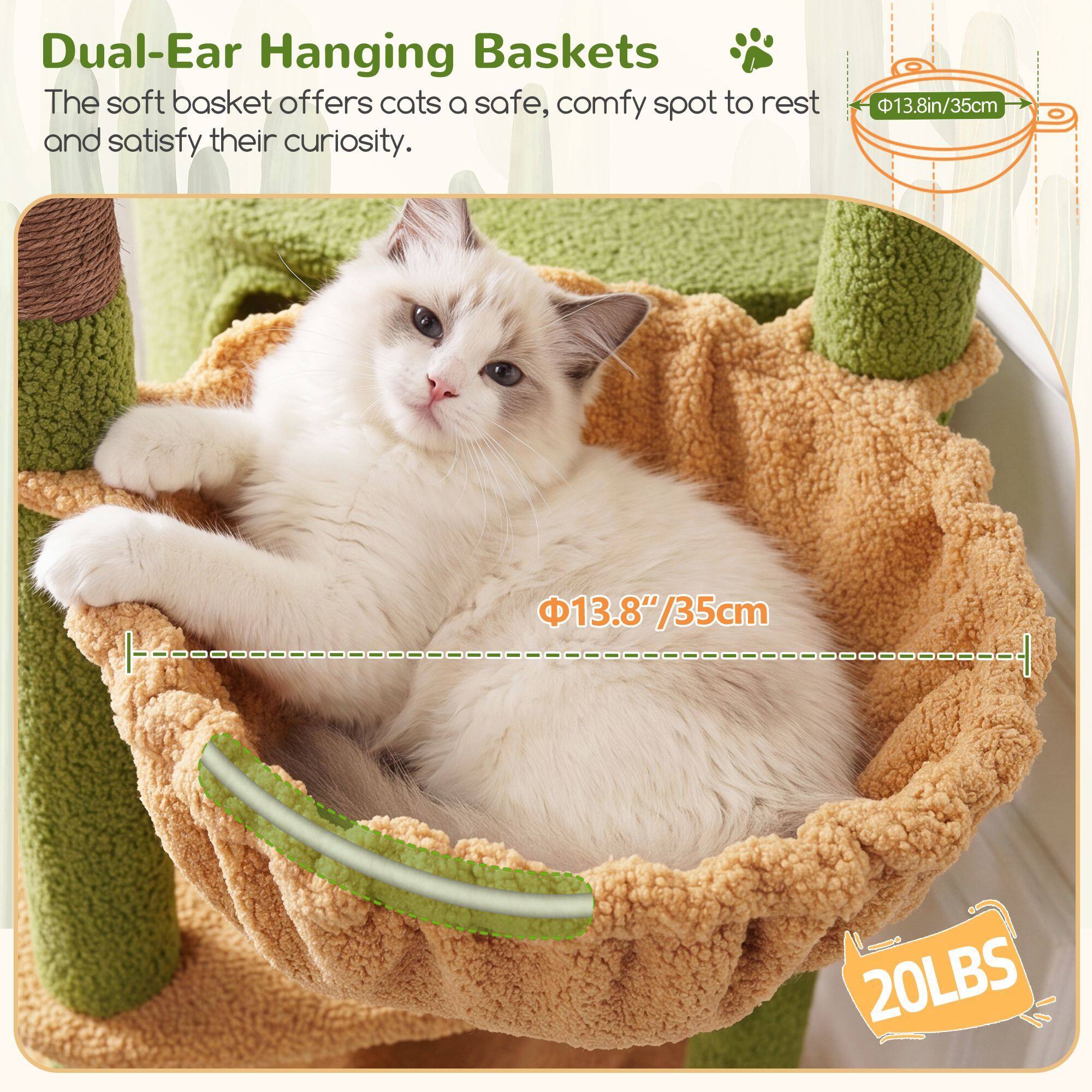 C68 Corner Cat Tree (Cactus Green, 68-inch)