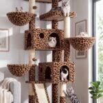 F72G Cat Tree For Large Cats (Leopard Print, 72-inch)