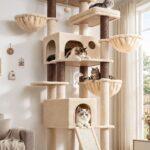 Globlazer 80in Tall Cat Tree for Large Cats, Sturdy Indoor Cat Tower, F80K