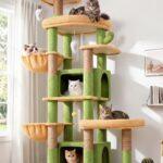 Globlazer 75in Cactus Sturdy Cat Tree Tower for Large Cats, S75, Green