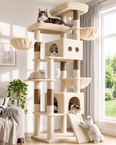 F83J Extra Large Cat Tree (Beige, 83-inch)