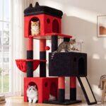 Globlazer Gothic Cat Tree with 3 Condos & Sisal Posts for Indoor Cats, F52B