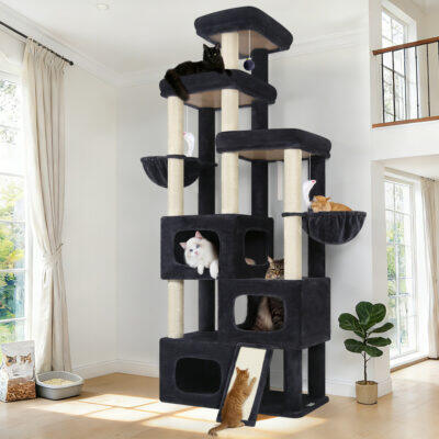 S85 Tall Cat Tower (Dark Grey, 85-inch)