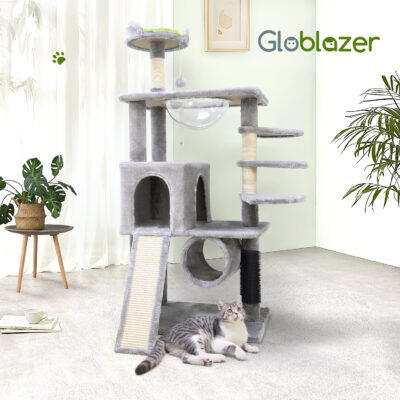 F57 Cat Tree(Light Gray,57-inch)