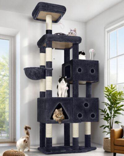 F81 Large Cat Tower(Dark Grey,80-inch)