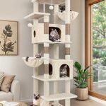 S74 Tall Cat Tree(Beige,74-inch)
