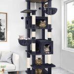 S74 Tall Cat Tree(Dark Grey,74-inch)