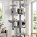 S74 Tall Cat Tree(Light Grey,74-inch)