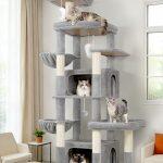 S75 Cat Tree Tower(Light Grey,75-inch)