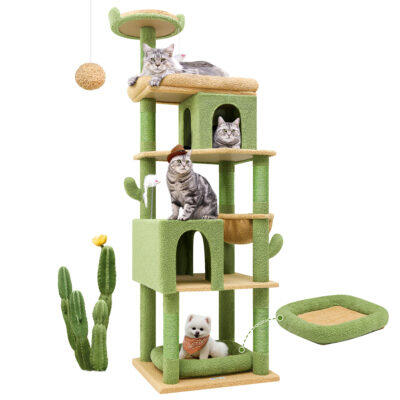S72 Cactus Cat Tree(Green,72inch)