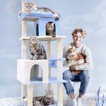 S72 Cat Tree(Ocean Blue,72inch)