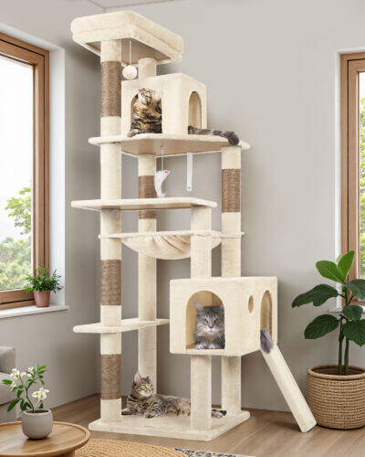 F70 Pro Cat Tree Tower(Beige,70-inch)