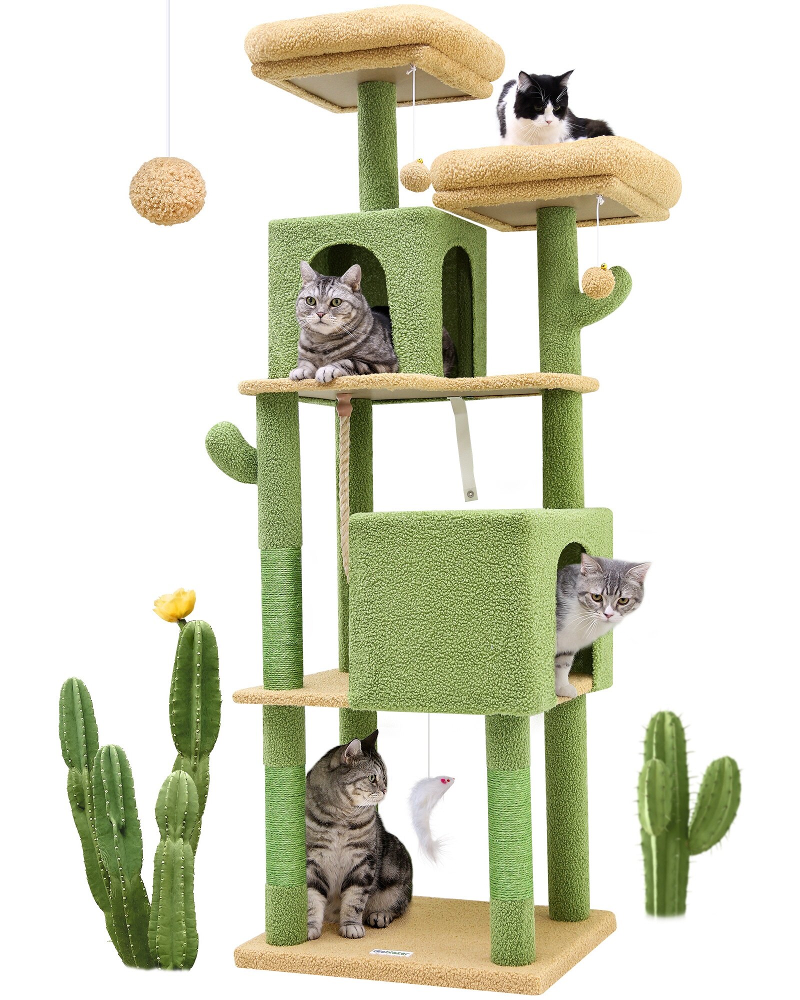 F61C Heavy Duty Cat Tree(61-inch) - Cat Trees & Towers - Globlazer