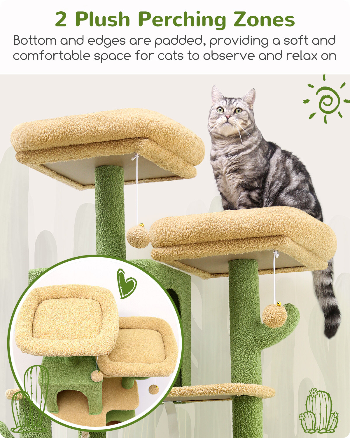 F61C Heavy Duty Cat Tree(61-inch)